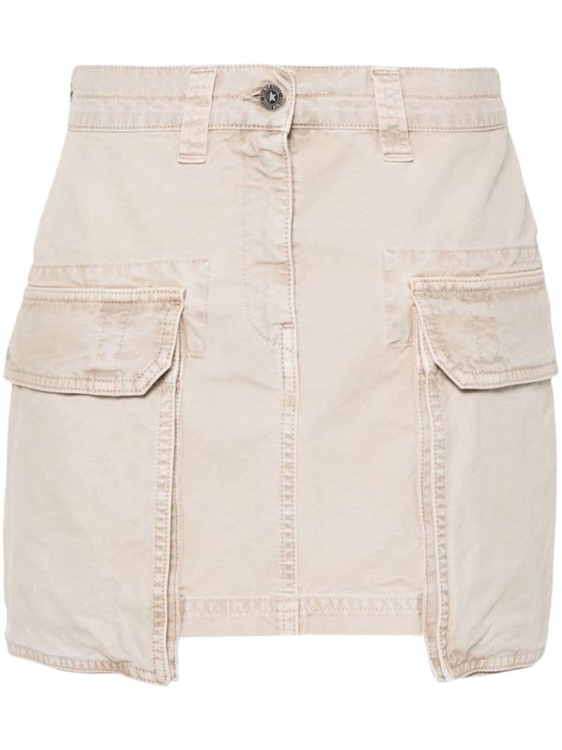 Golden Goose distressed cotton mini skirt - Neutrals von Golden Goose