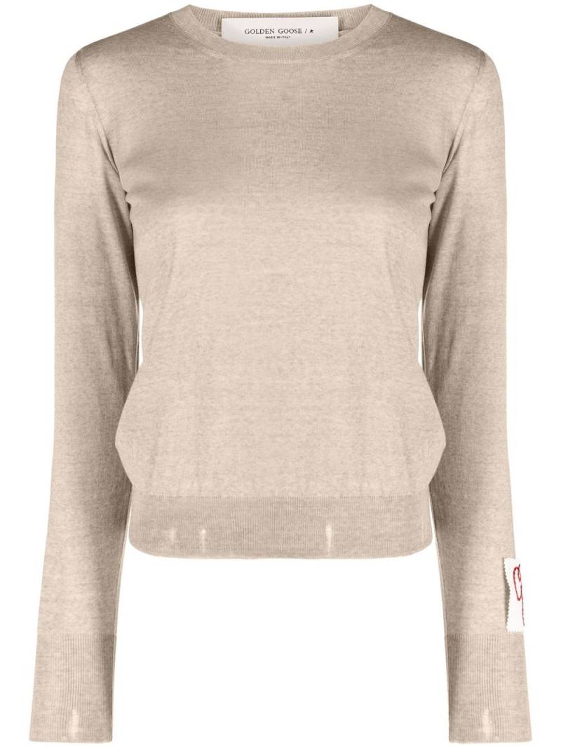 Golden Goose distressed fine-knit jumper - Neutrals von Golden Goose