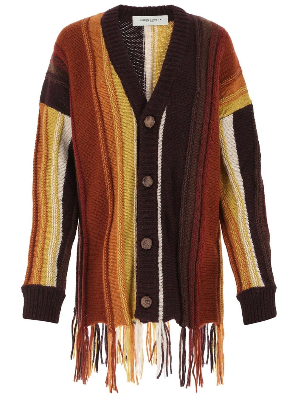 Golden Goose fringed wool cardigan - Brown von Golden Goose