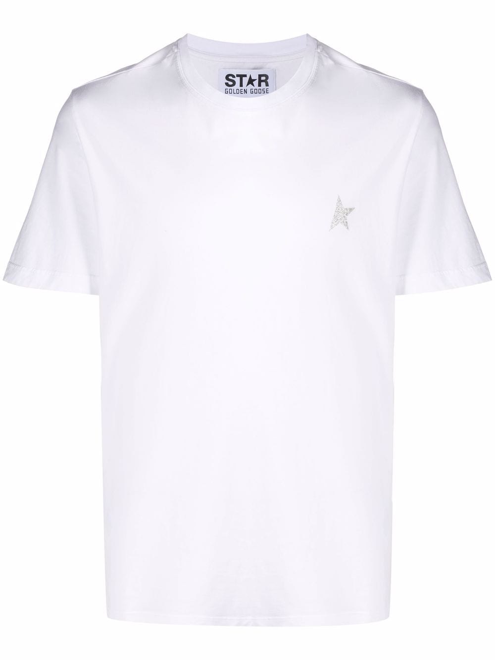 Golden Goose glitter logo-print short-sleeve T-shirt - White von Golden Goose