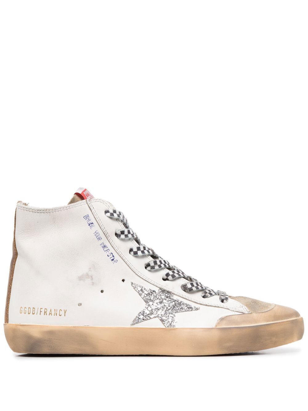 Golden Goose high-top leather sneakers - White von Golden Goose