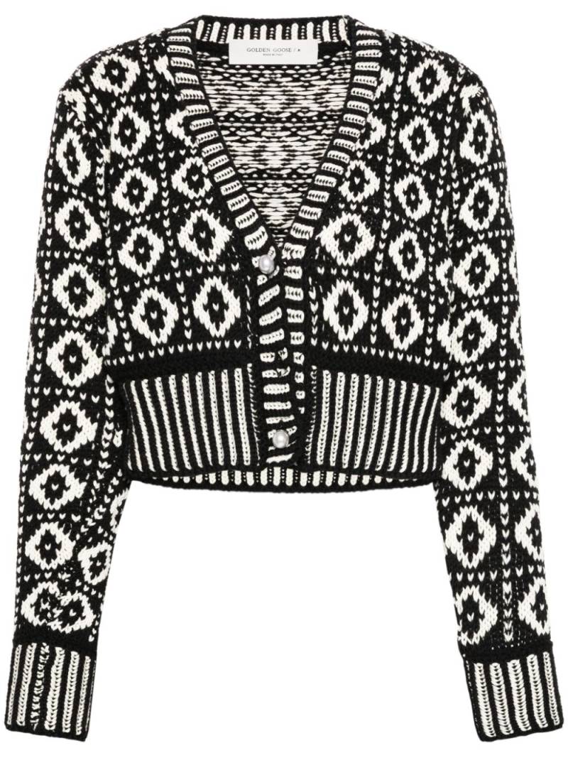 Golden Goose jacquard-pattern wool cardigan - Black von Golden Goose