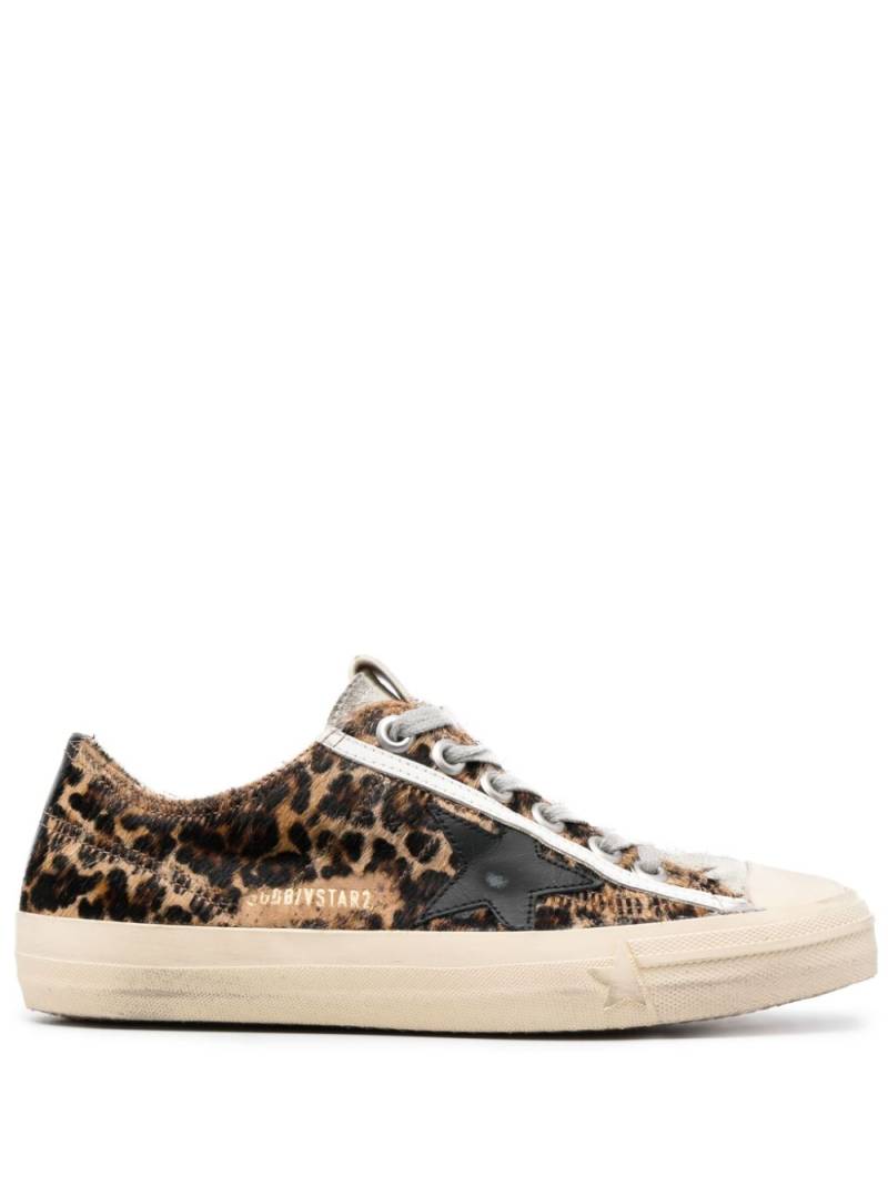 Golden Goose leopard-print lace-up sneakers - Brown von Golden Goose