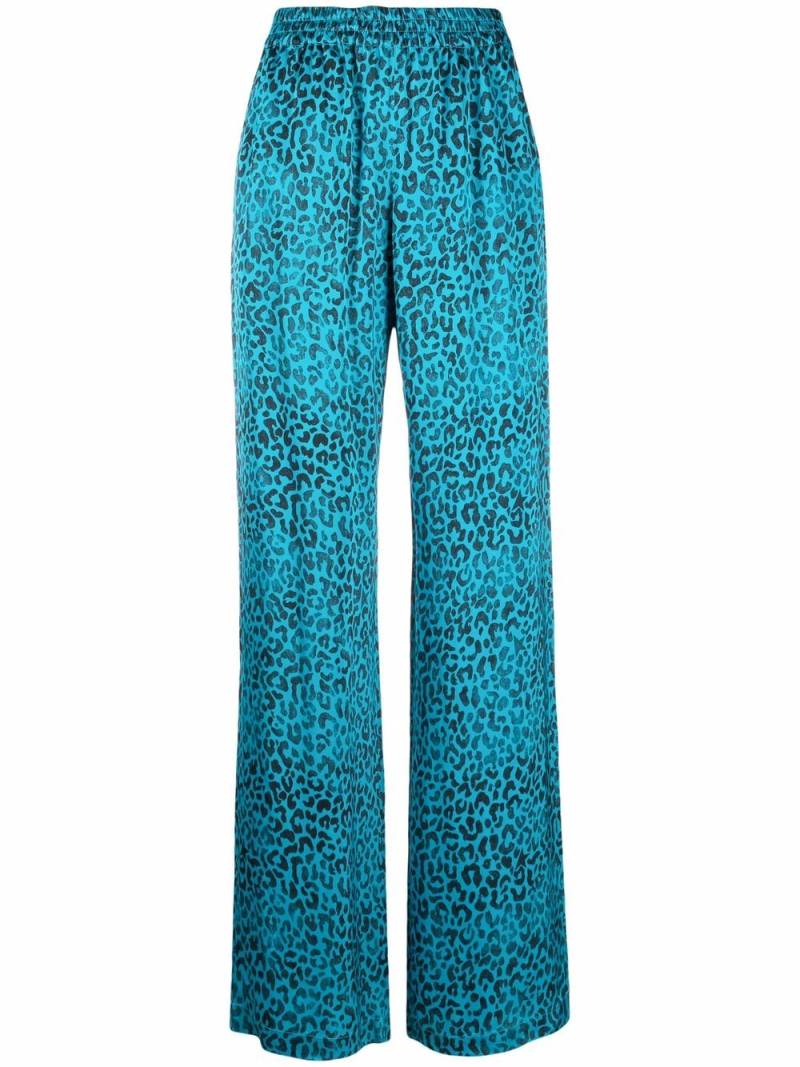 Golden Goose leopard-print straight-leg trousers - Blue von Golden Goose