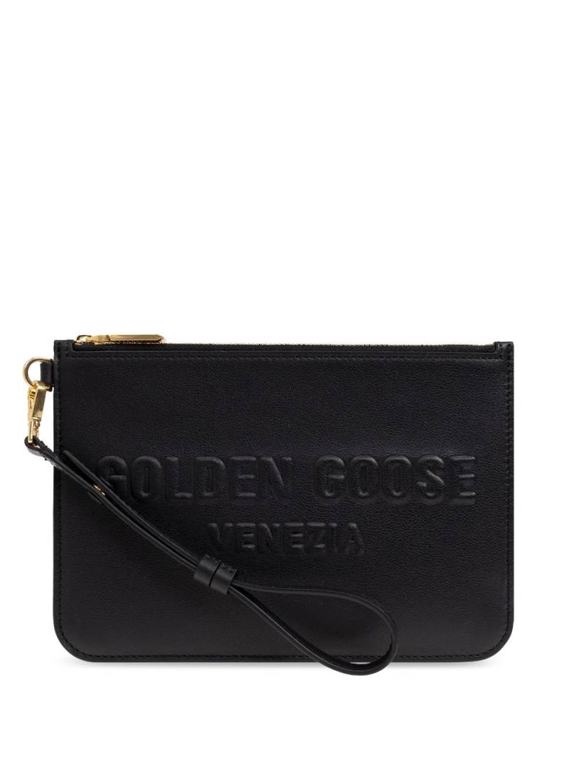 Golden Goose logo-embossed clutch bag - Black von Golden Goose