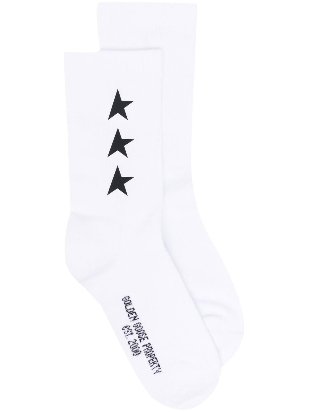 Golden Goose logo embroidered socks - White von Golden Goose