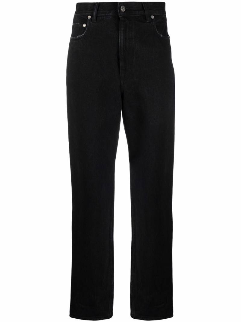 Golden Goose logo-patch straight-leg trousers - Black von Golden Goose