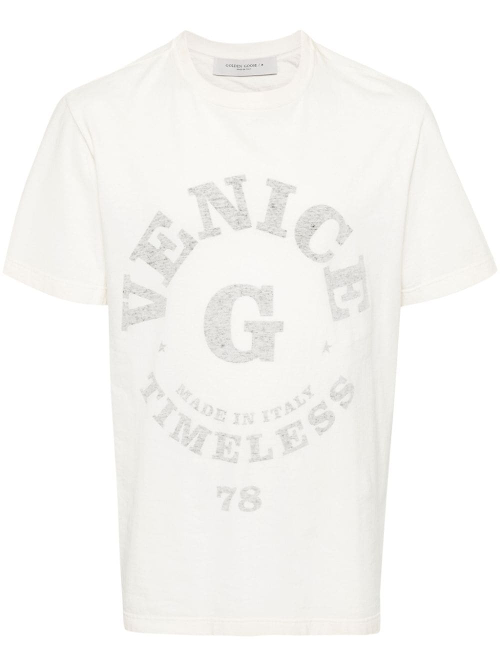 Golden Goose logo-print cotton T-shirt - Neutrals von Golden Goose