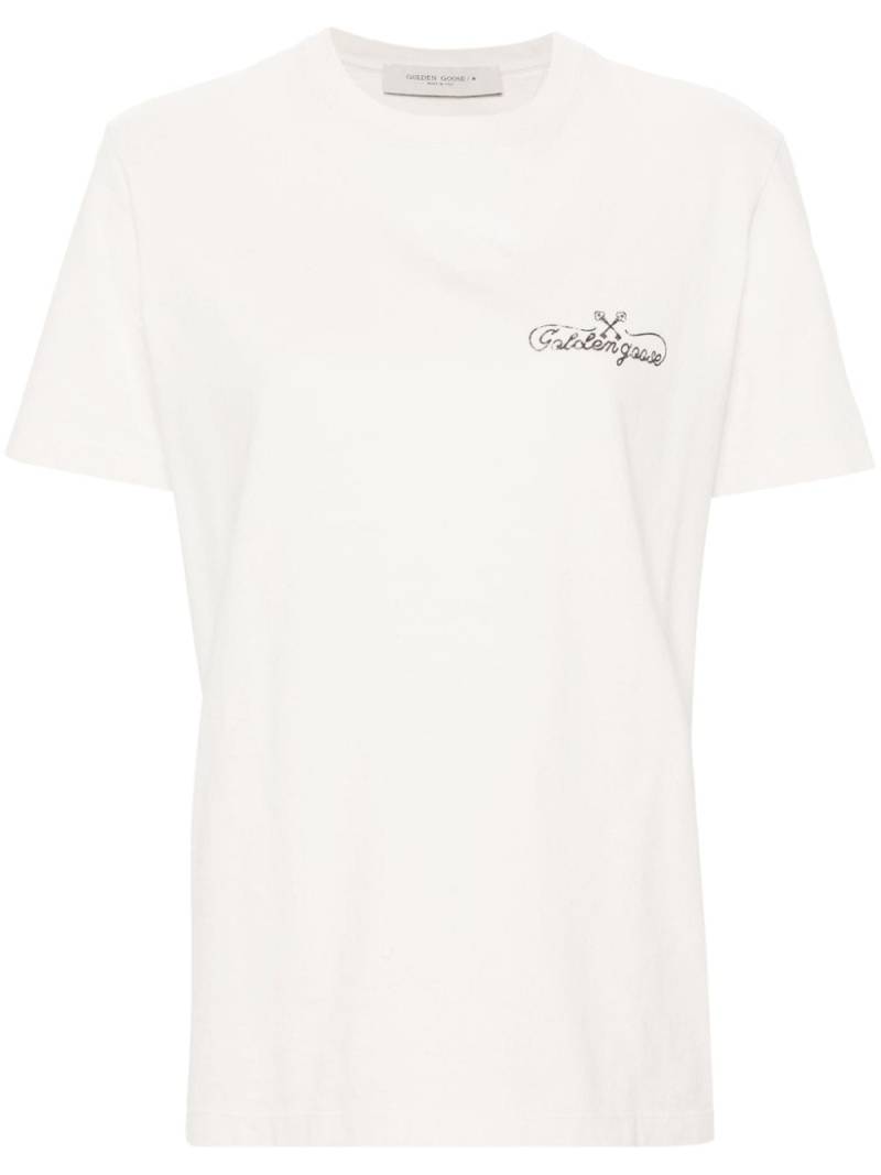 Golden Goose logo-print cotton T-shirt - White von Golden Goose