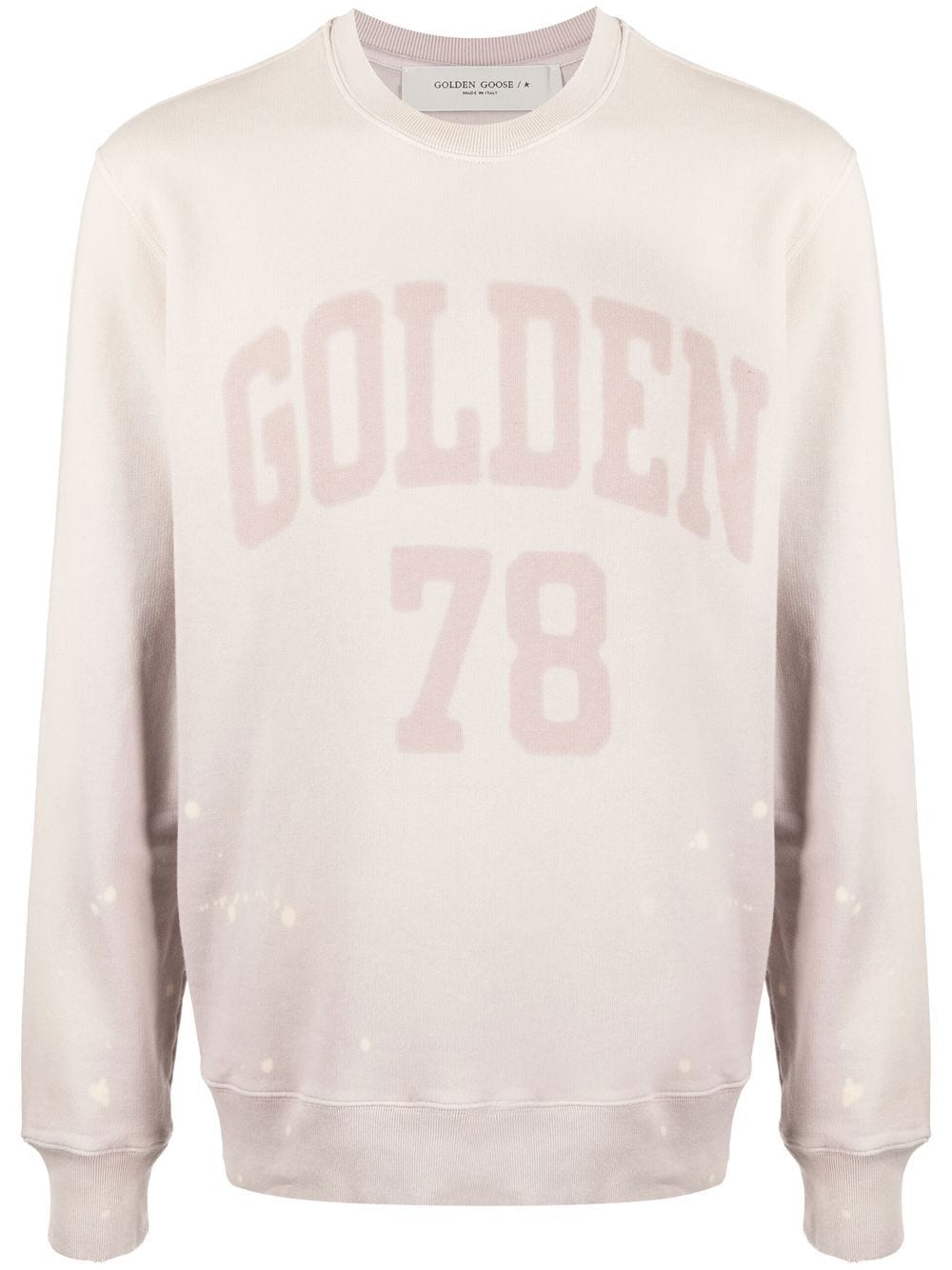 Golden Goose logo-print cotton sweatshirt - Neutrals von Golden Goose