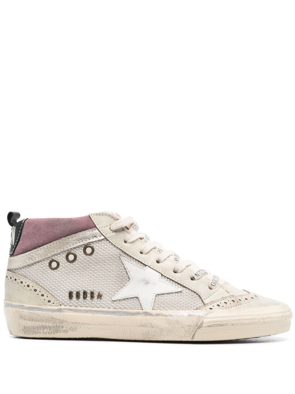 Golden Goose logo-print hi-top sneakers - Neutrals von Golden Goose