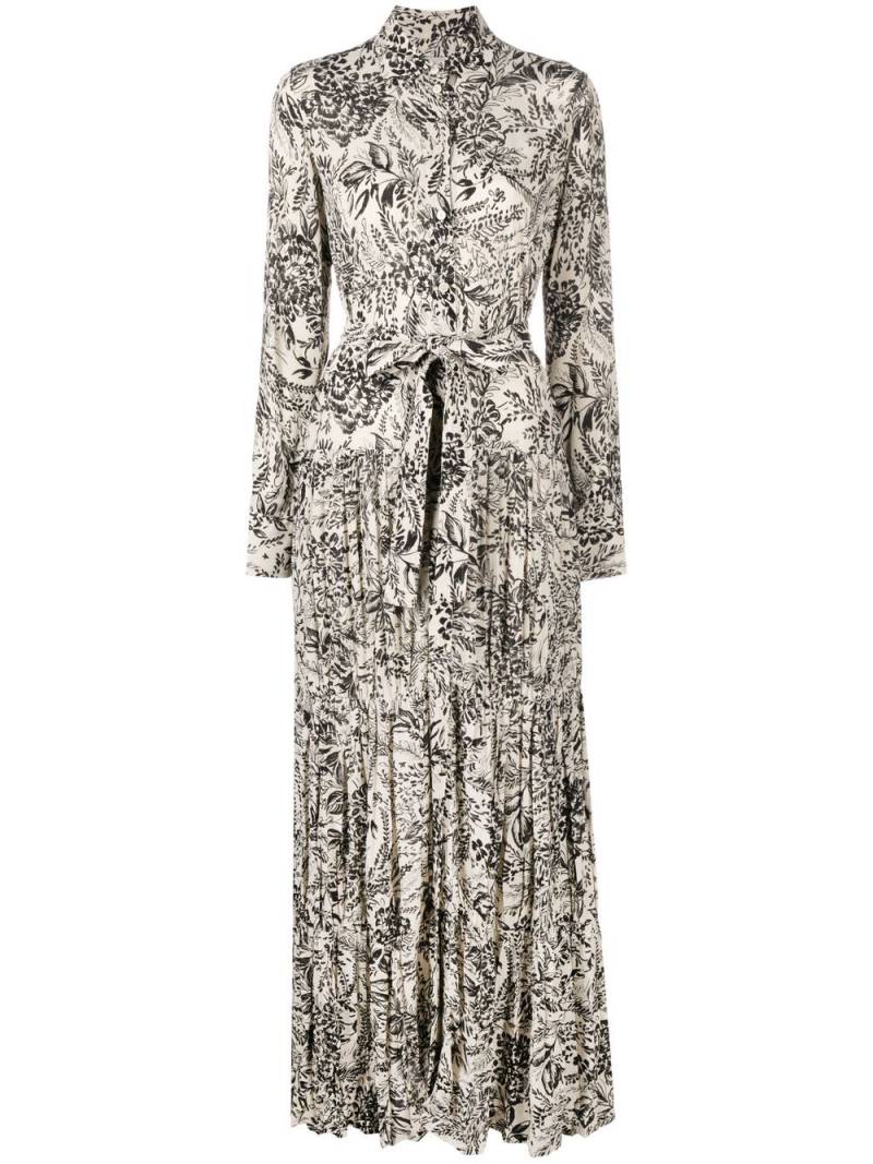 Golden Goose long-sleeve graphic-print dress - Neutrals von Golden Goose