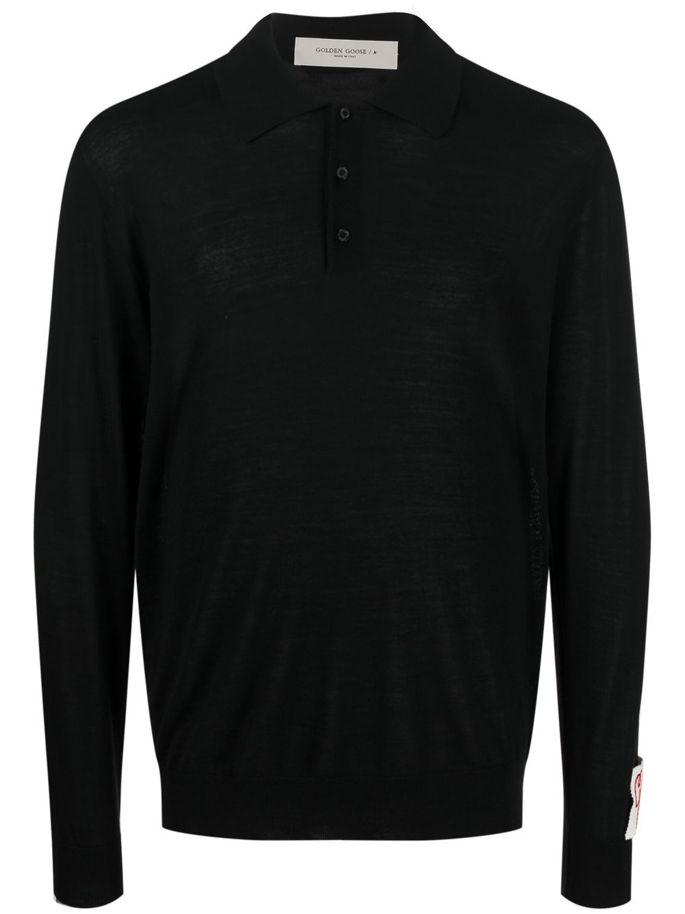 Golden Goose long-sleeve knitted polo shirt - Black von Golden Goose