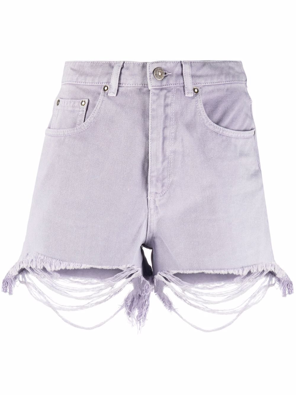 Golden Goose ripped-hem high-waisted shorts - Purple von Golden Goose