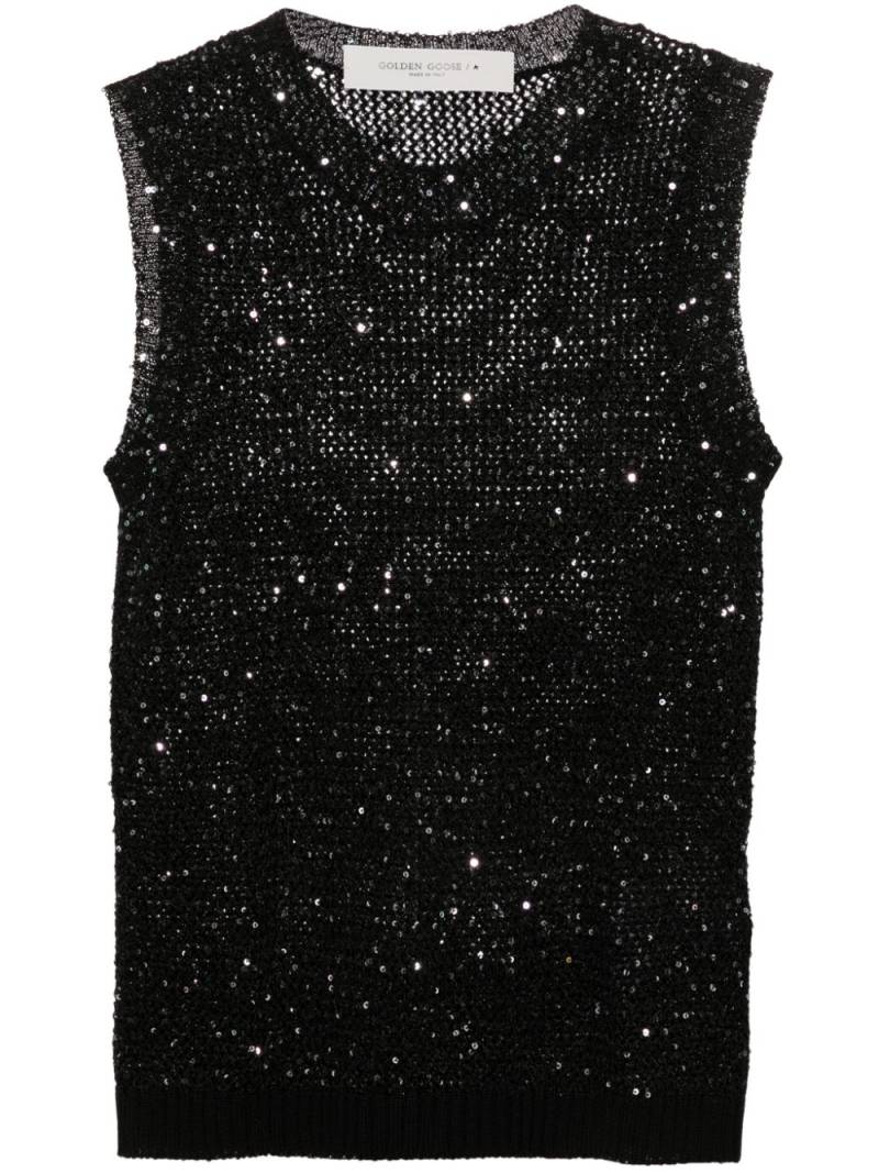 Golden Goose sequin-embellished sleeveless top - Black von Golden Goose