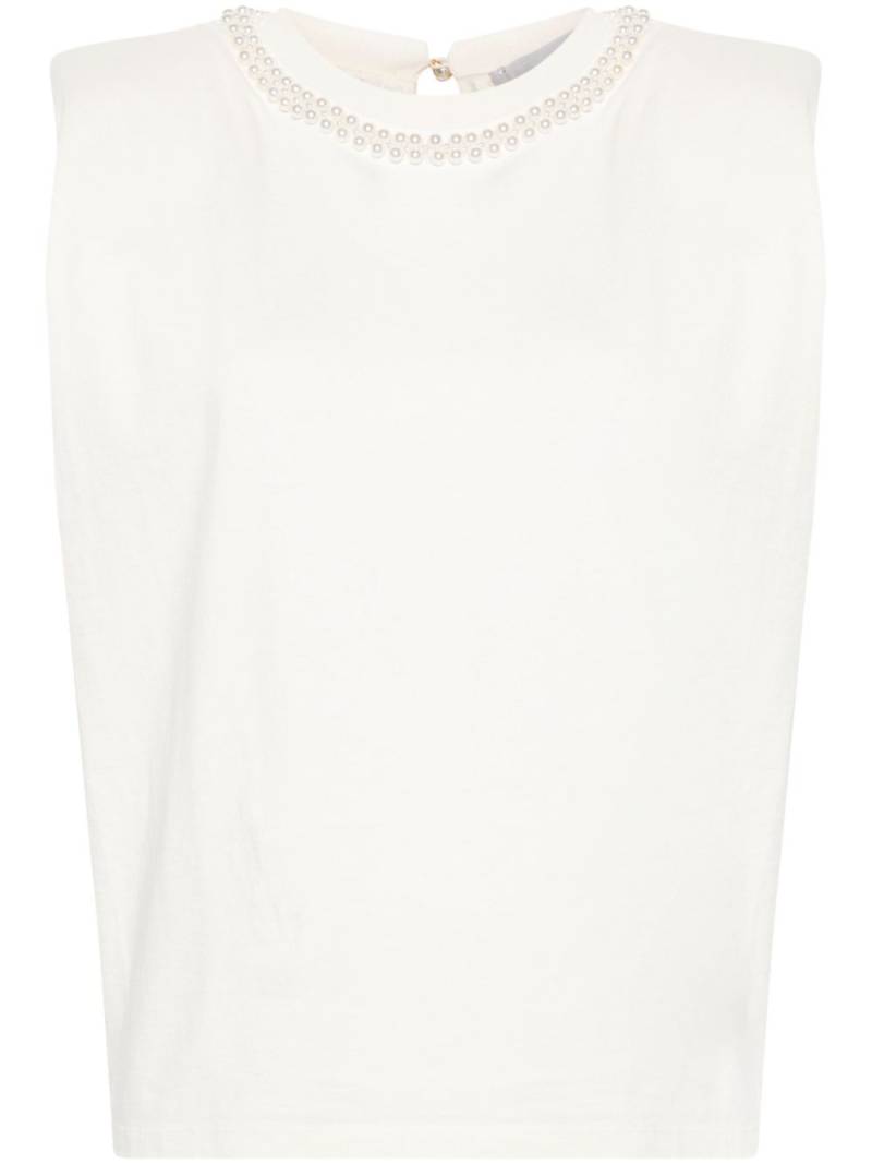 Golden Goose shoulder-pads sleeveless T-shirt - White von Golden Goose