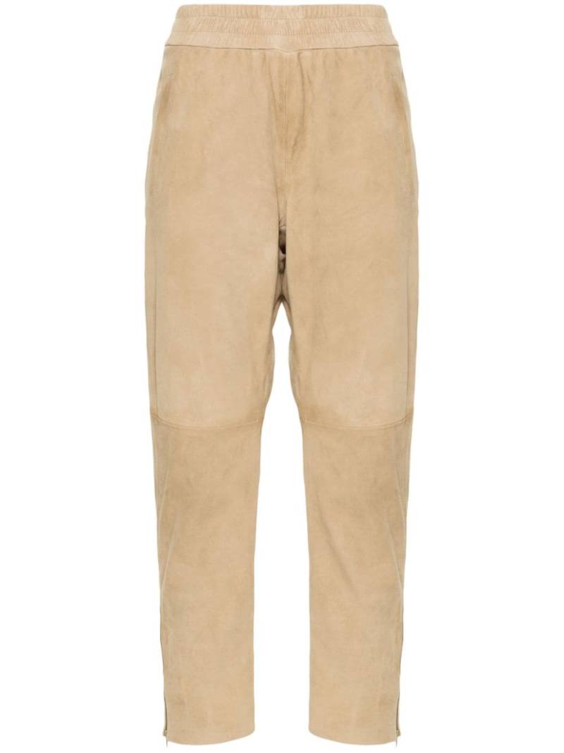 Golden Goose slim-fit suede trousers - Neutrals von Golden Goose