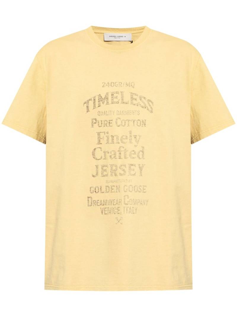 Golden Goose slogan-print cotton T-shirt - Neutrals von Golden Goose