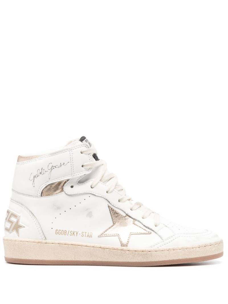 Golden Goose star-patch lace-up sneakers - White von Golden Goose