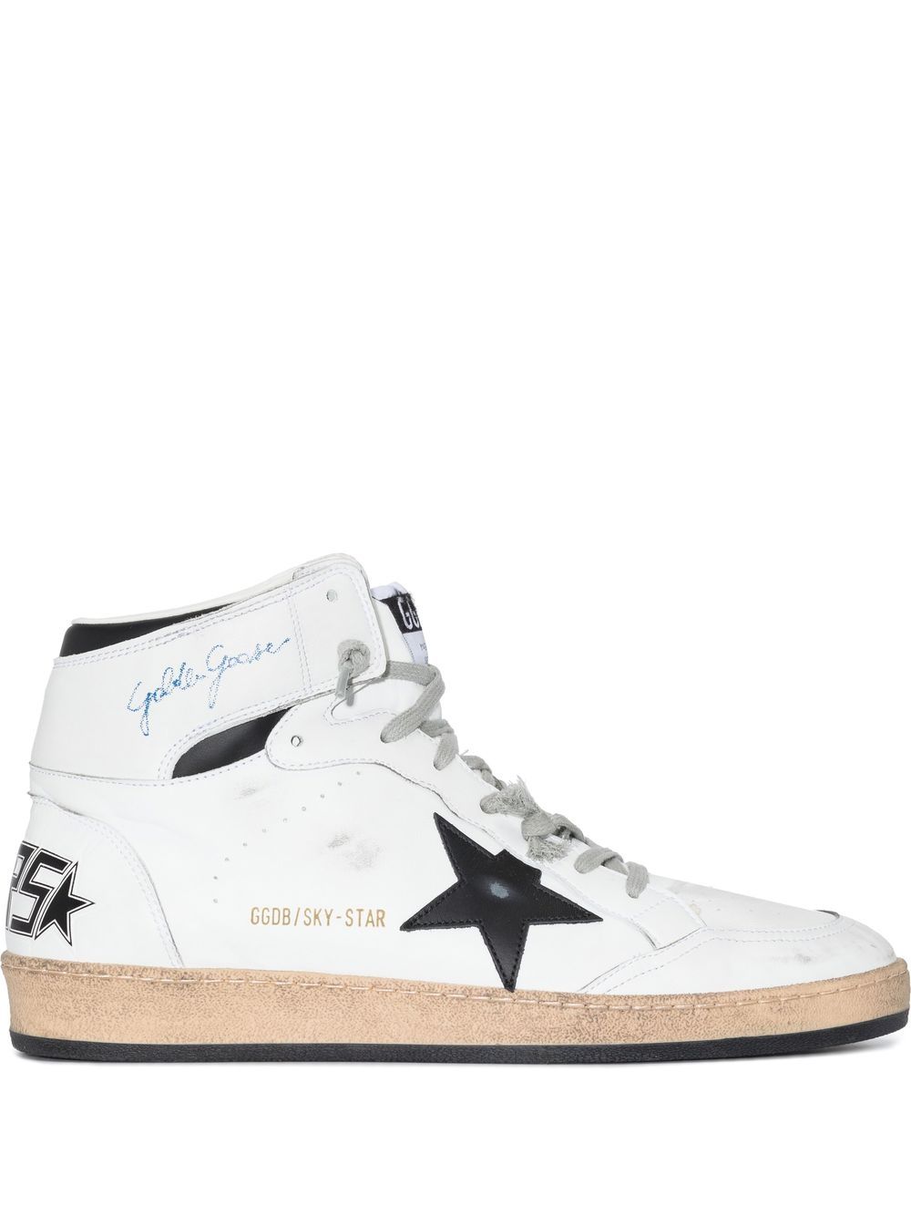 Golden Goose star-patch lace-up sneakers - White von Golden Goose