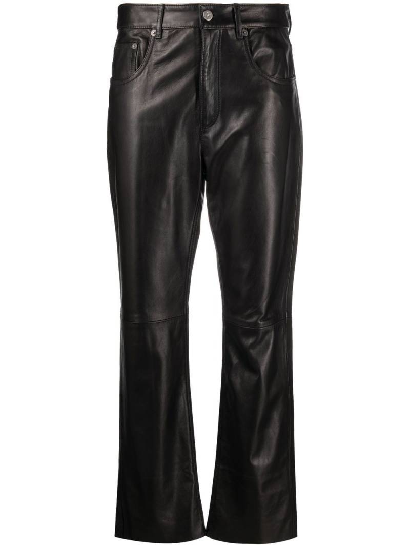 Golden Goose straight-leg leather trousers - Black von Golden Goose