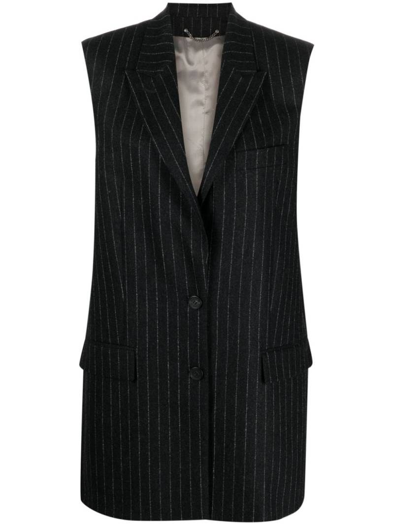 Golden Goose stripe-pattern peak-lapels gilet - Grey von Golden Goose