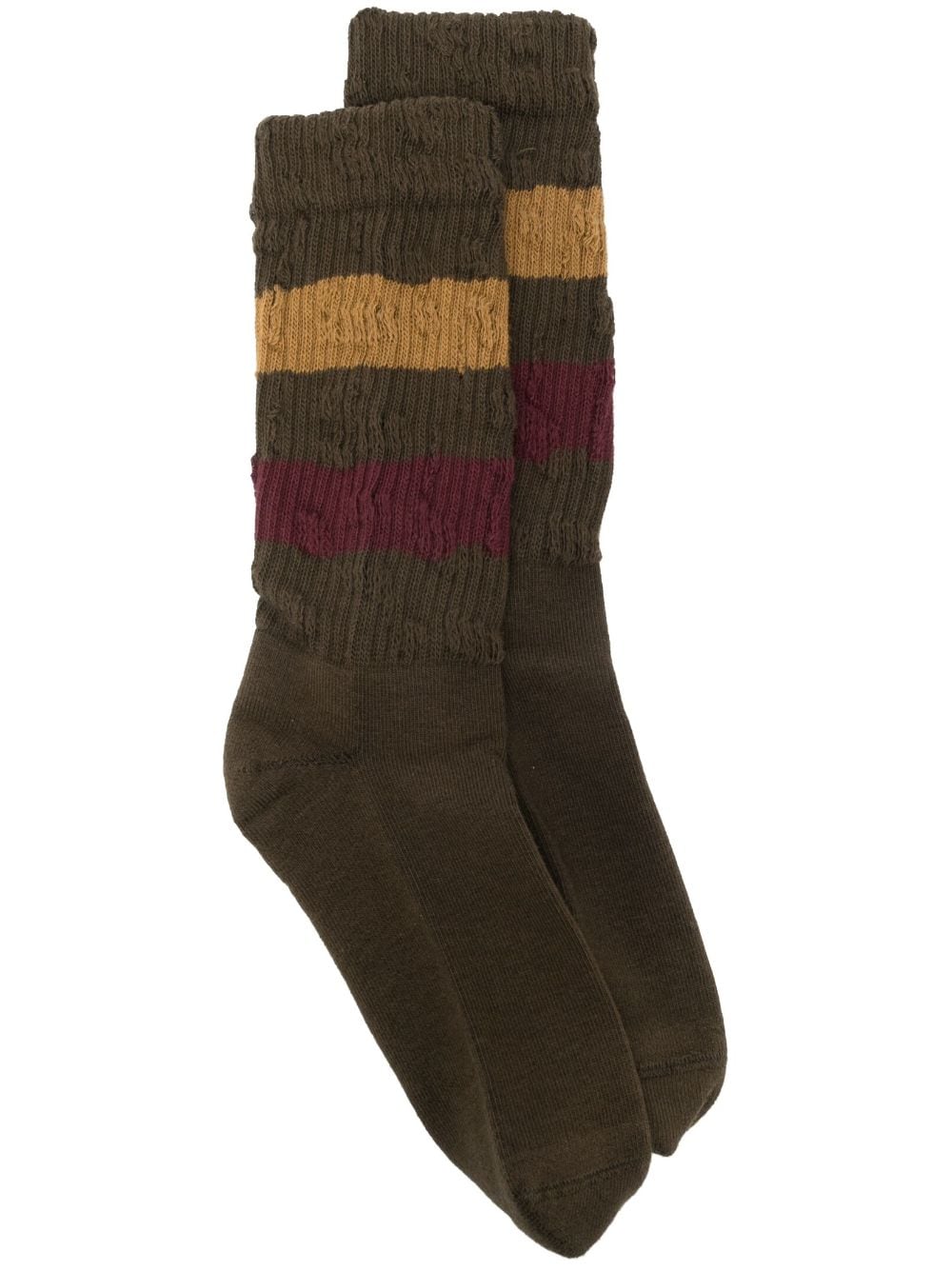 Golden Goose striped knitted socks - Green von Golden Goose