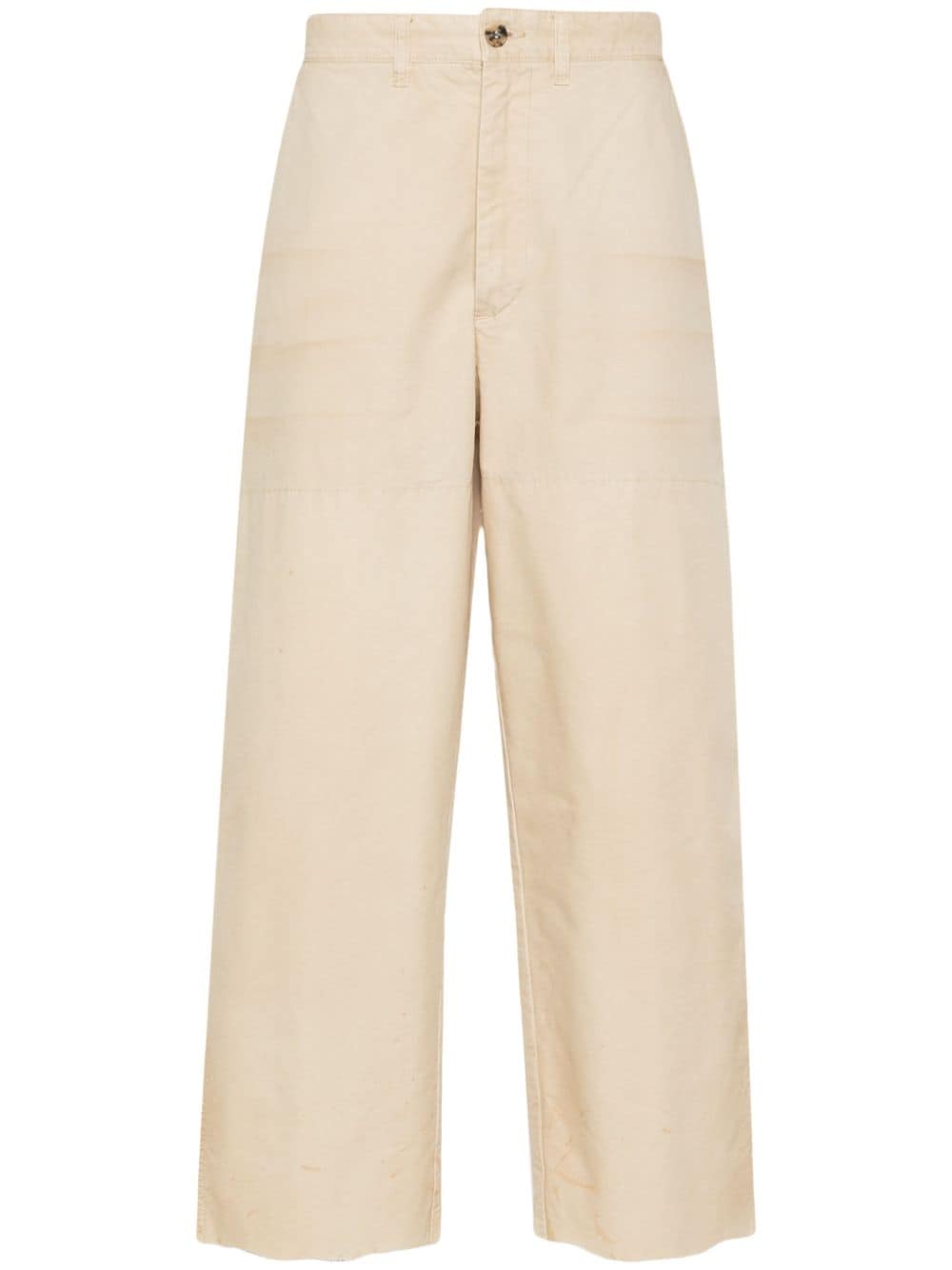 Golden Goose tapered-leg cotton trousers - Neutrals von Golden Goose