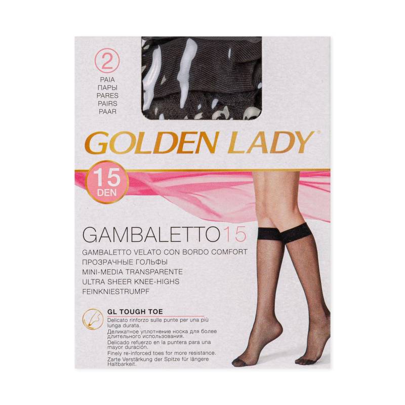 Duopack Kniestrümpfe Damen Dunkelgrau ONE SIZE von GOLDEN LADY