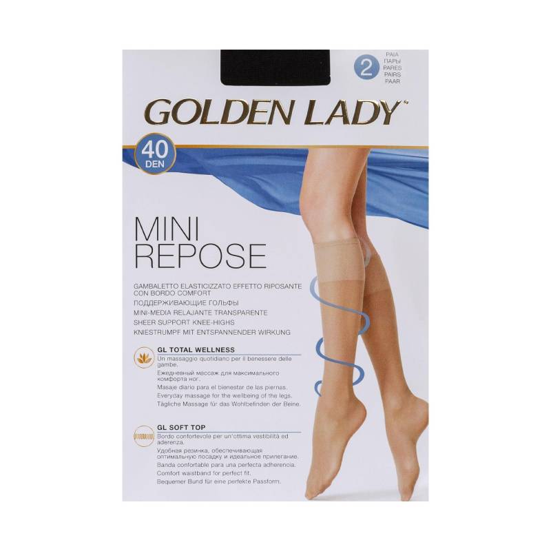 Duopack Kniestrümpfe Damen Black M/L von GOLDEN LADY