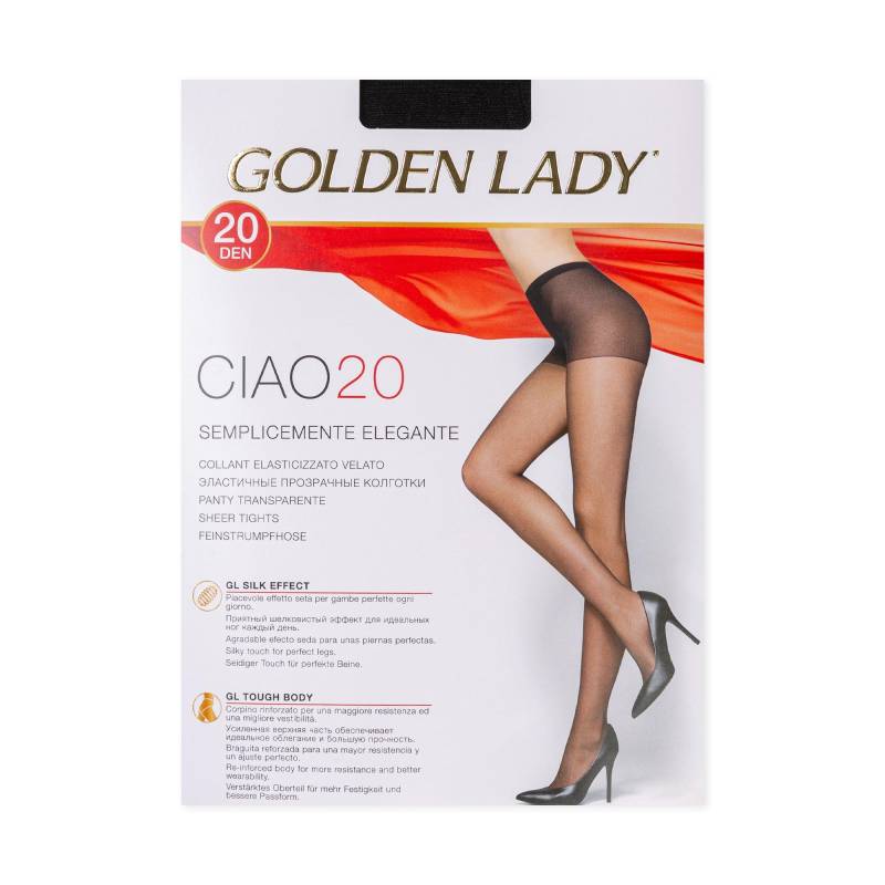 Strumpfhose, 20 Den Damen Black L von GOLDEN LADY