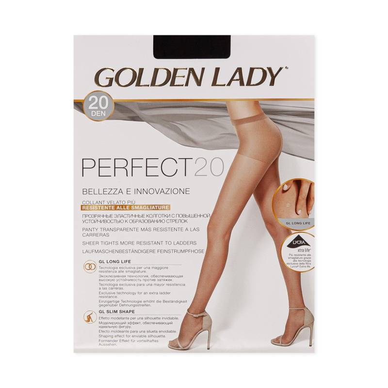 Strumpfhose, 20 Den Damen Black L von GOLDEN LADY