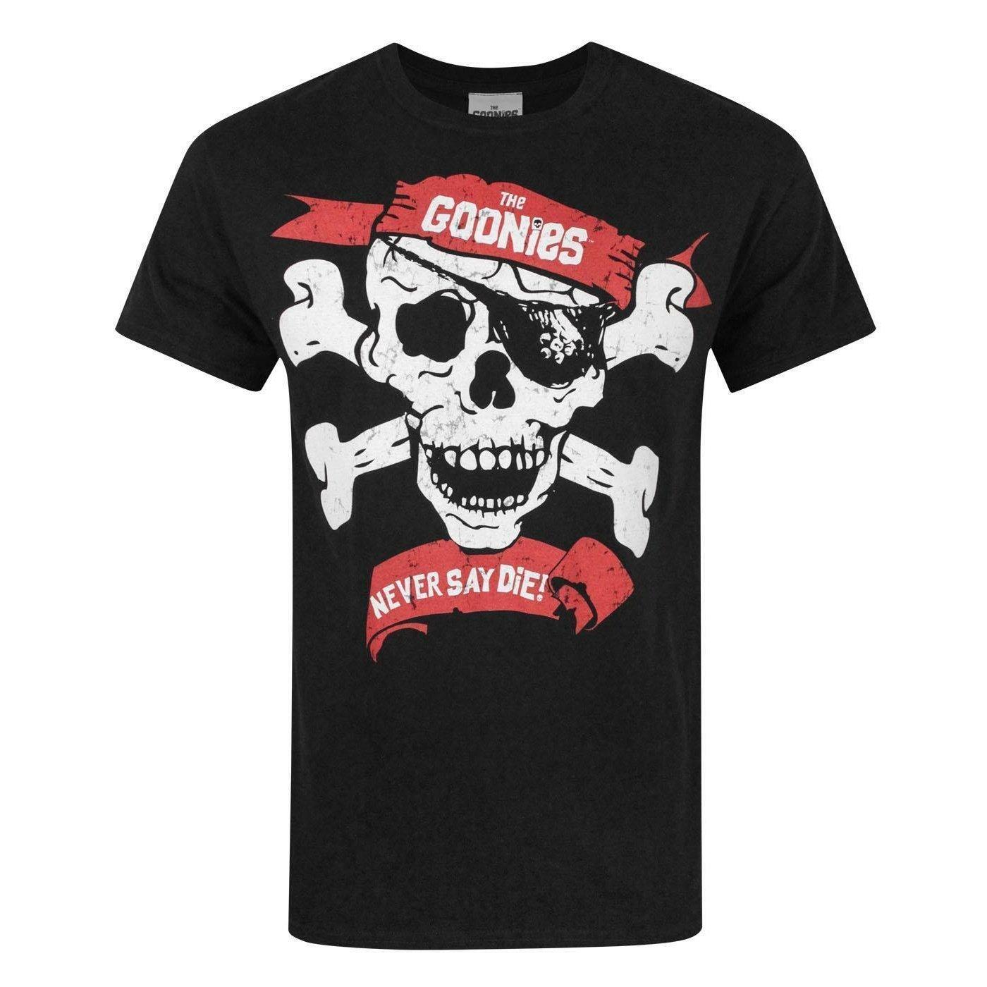 Never Say Die Tshirt Herren Schwarz S von Goonies