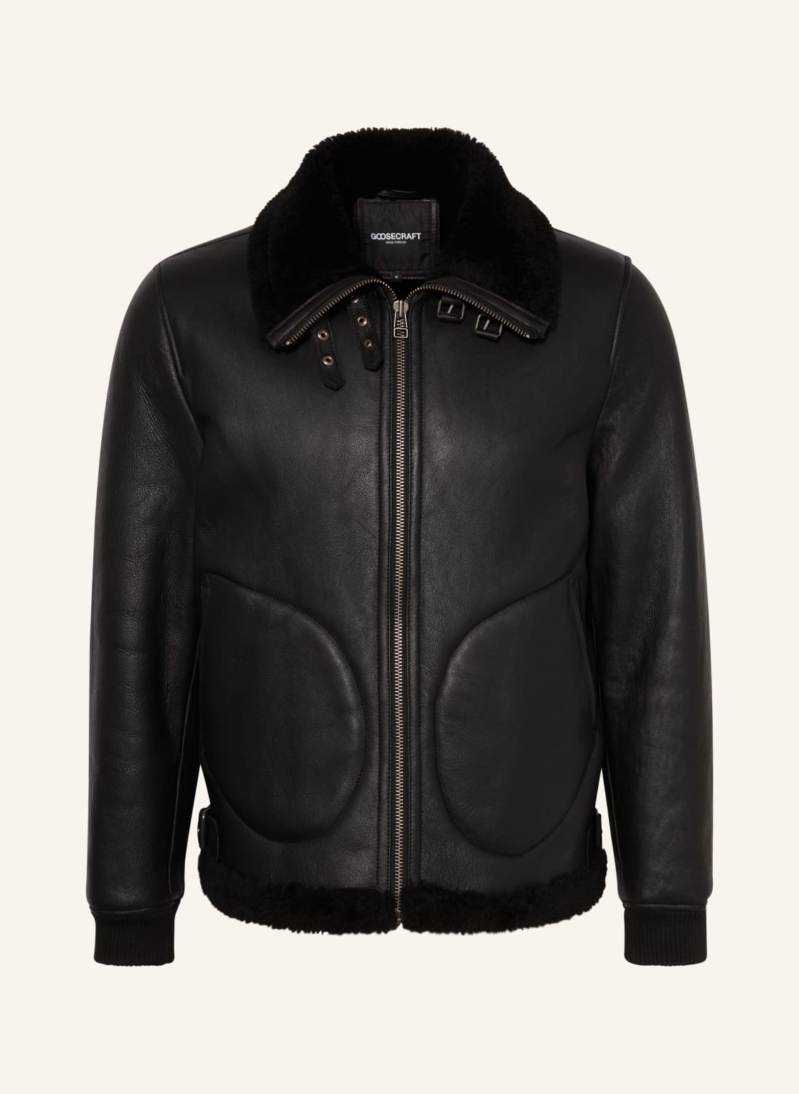 Goosecraft Lederjacke Jackson Lammy schwarz von Goosecraft