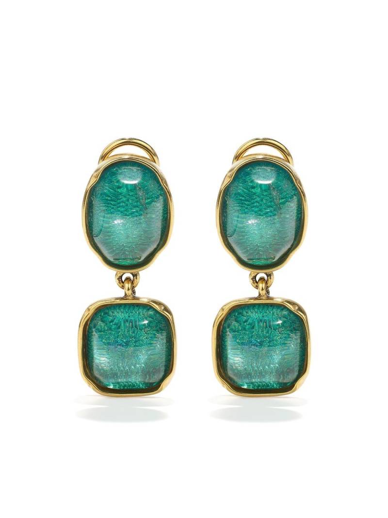 Goossens Cabochons clip-on pendant earrings - Gold von Goossens