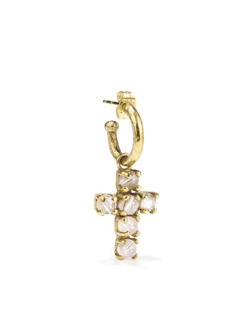 Goossens Stones cross-pendant earring - Gold von Goossens