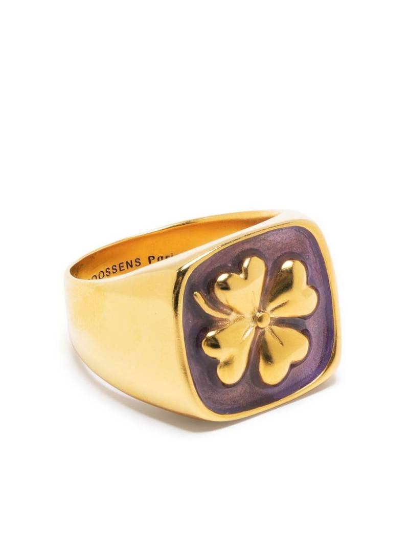 Goossens Talisman clover signet ring - Gold von Goossens