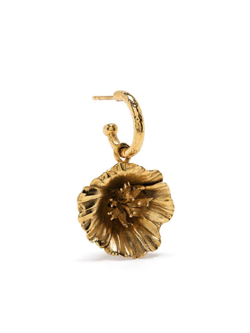 Goossens Talisman poppy flower single earring - Gold von Goossens