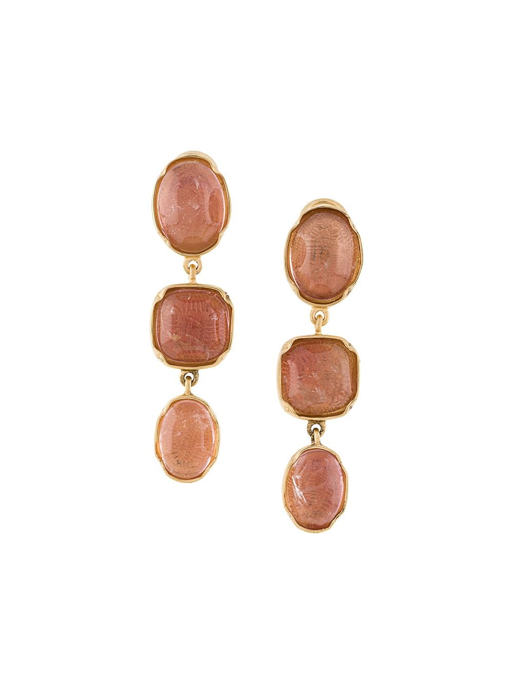 Goossens Three Cabochons earrings - Pink von Goossens