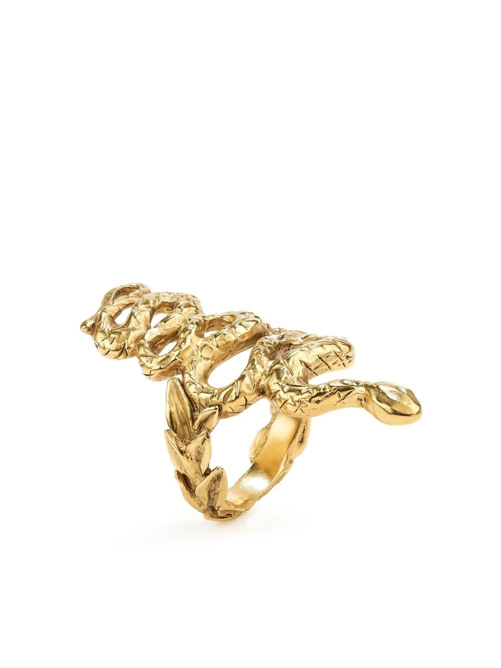 Goossens embossed snake-detail ring - Gold von Goossens