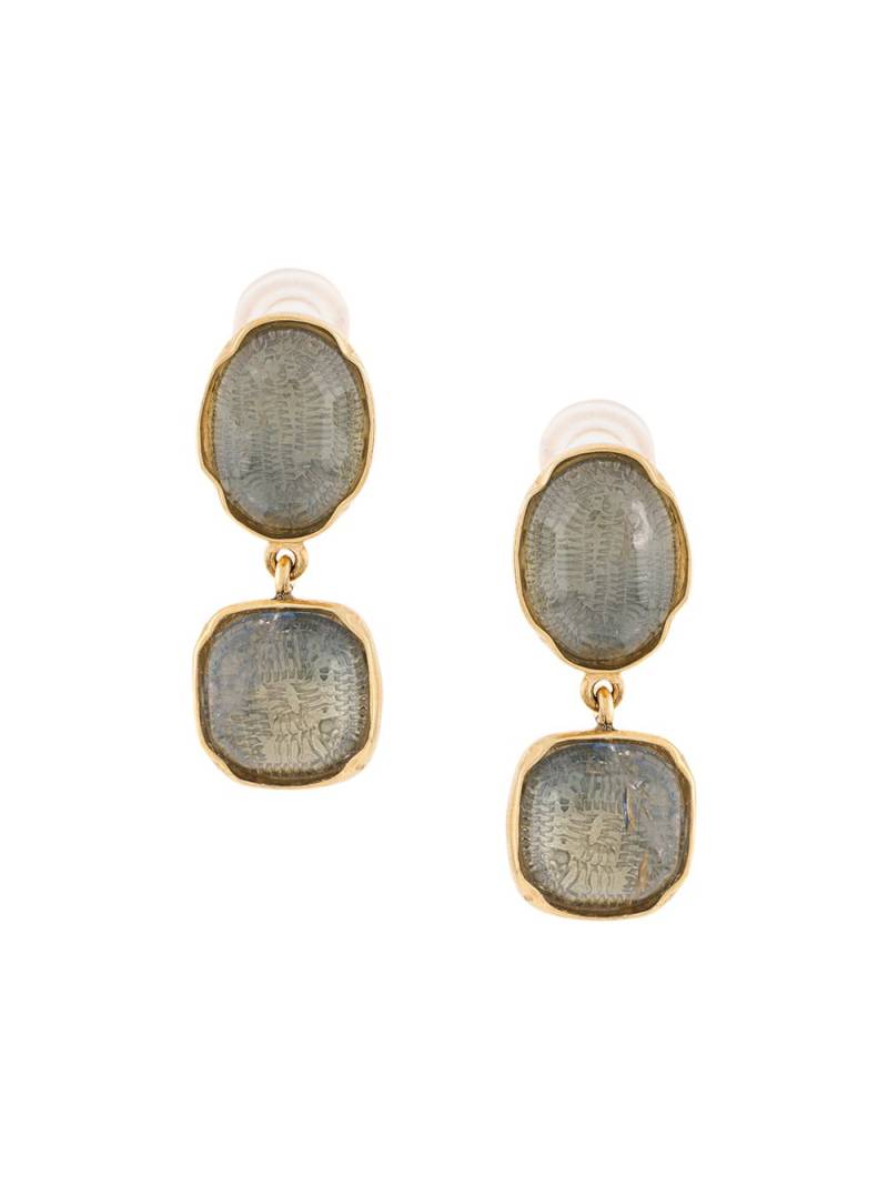 Goossens gold-plated cabochon earrings von Goossens