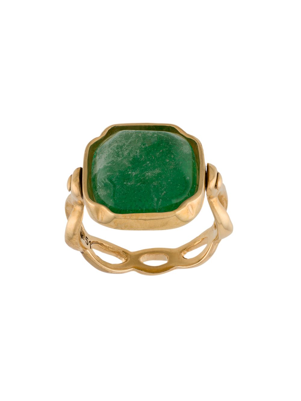 Goossens square Cabochons ring - Gold von Goossens