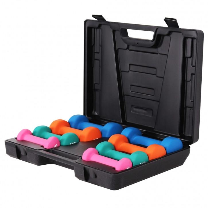 Gymnastikhanteln Set 10 Kg Mit Koffer Unisex Multicolor ONE SIZE von Gorilla Sports