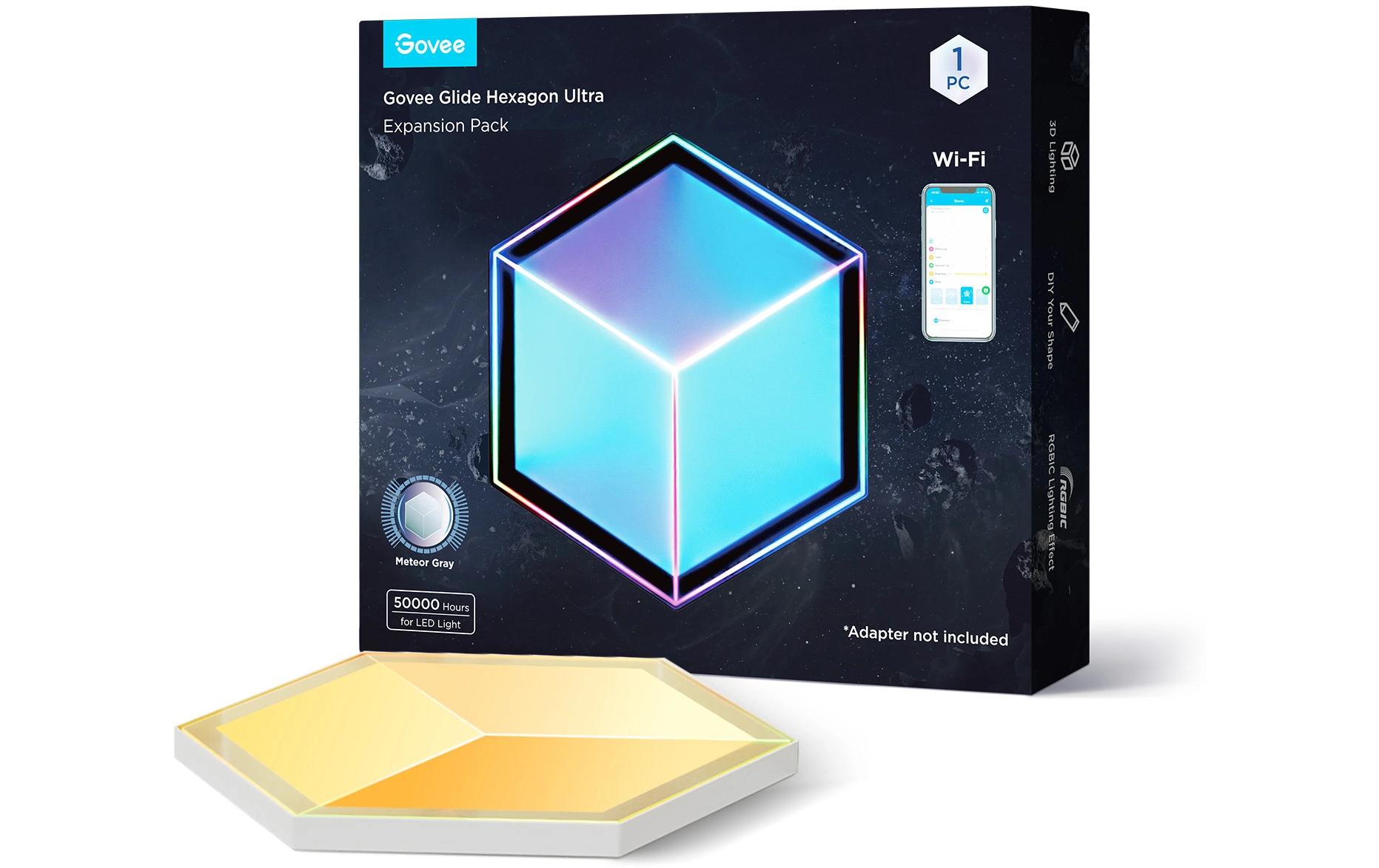 Govee LED Deckenleuchte »Glide Hexa Ultra Erweiterung 1 Stück«, 7 flammig Govee LED Deckenleuchte »Glide Hexa Ultra Erweiterung 1 Stück«, 7 flammig von Govee