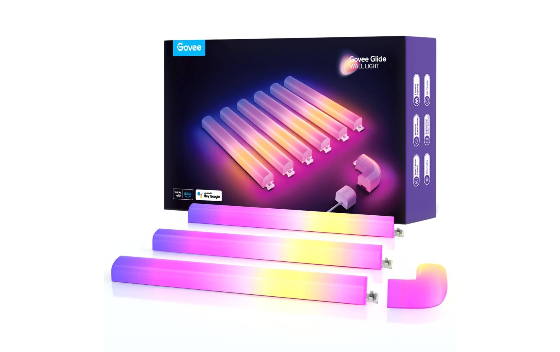 Govee LED Wandleuchte »Govee Glide, 6+1, 45505 m, RGBIC« Govee LED Wandleuchte »Govee Glide, 6+1, 45505 m, RGBIC« von Govee