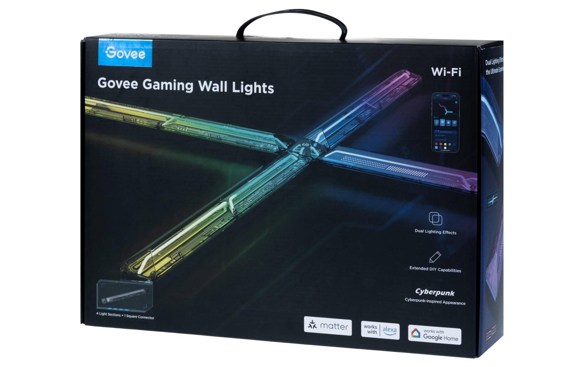 Govee LED Wandleuchte »RGBIC WiFi + BT + Matter«, 4 flammig Govee LED Wandleuchte »RGBIC WiFi + BT + Matter«, 4 flammig von Govee