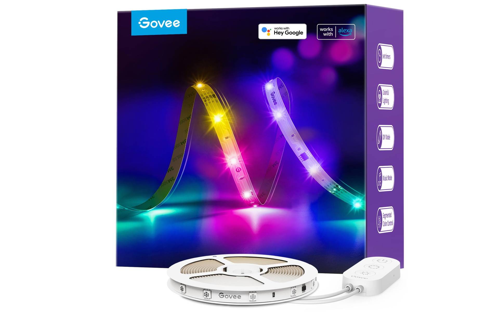 LED-Streifen »Govee Basic, 10 m, RGBIC, Wi-Fi + Bluetooth« LED-Streifen »Govee Basic, 10 m, RGBIC, Wi-Fi + Bluetooth« von Govee