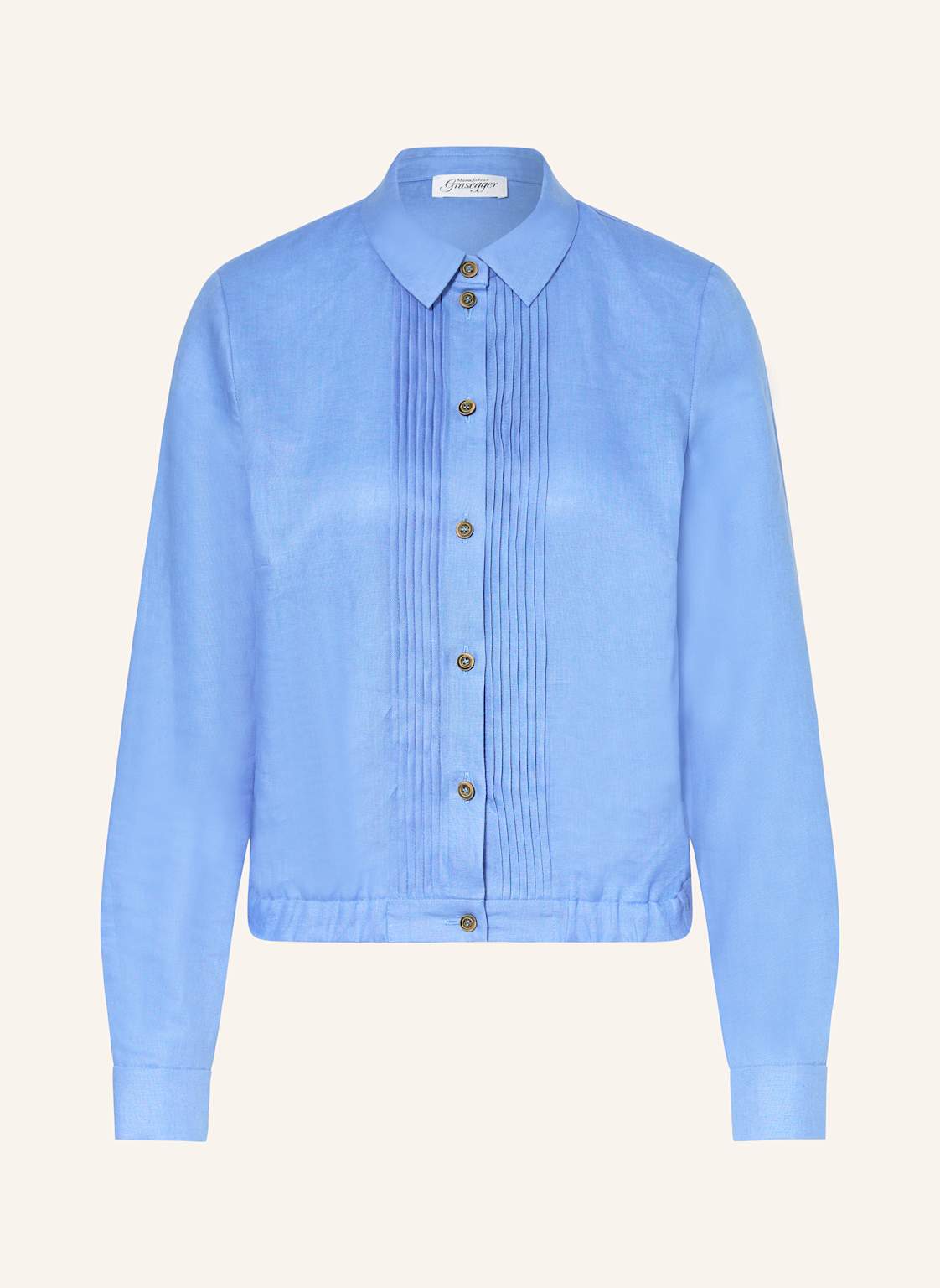 Grasegger Dirndlbluse Evelin Aus Leinen blau Grasegger Dirndlbluse Evelin Aus Leinen blau von Grasegger
