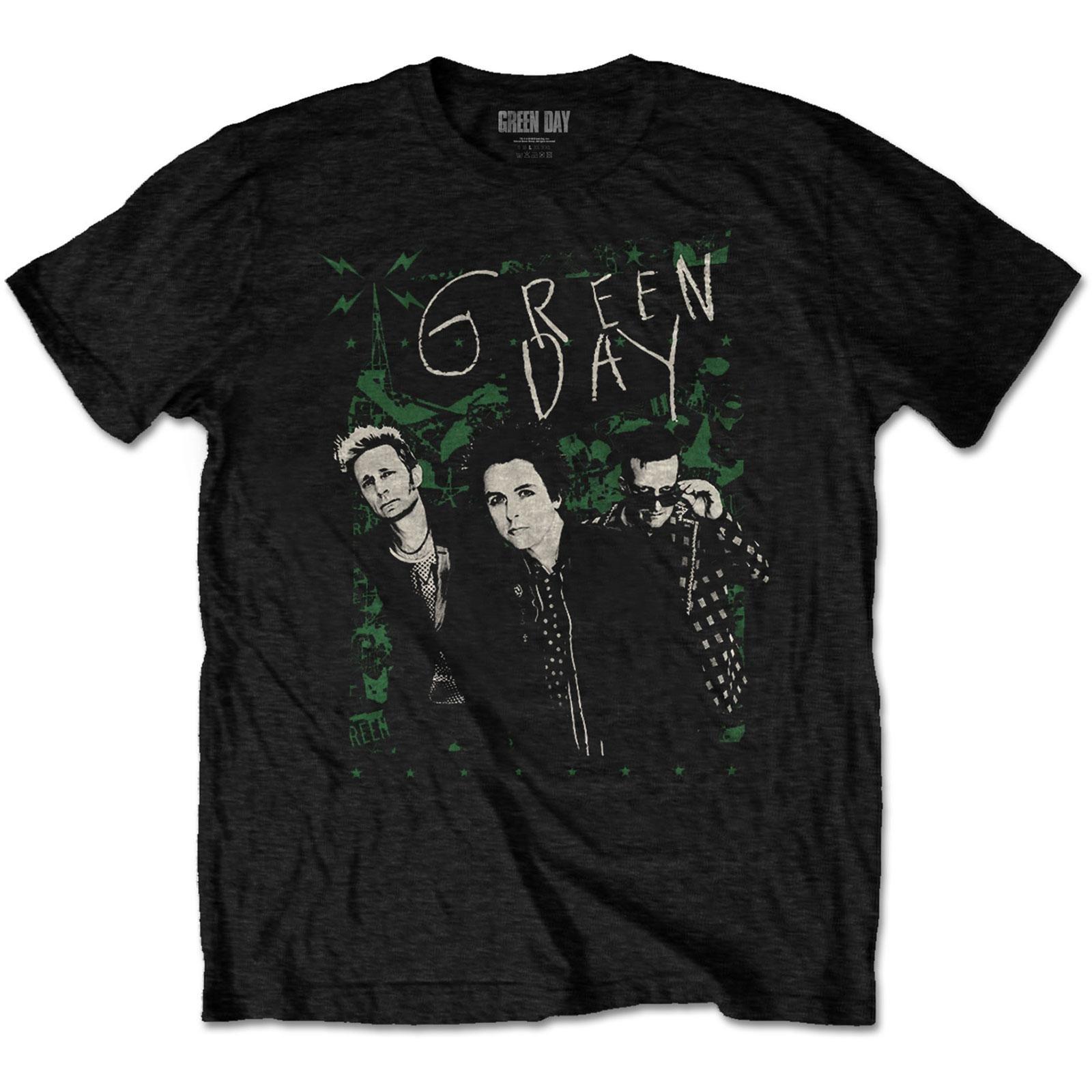 Green Lean Tshirt Damen Schwarz S von Green Day