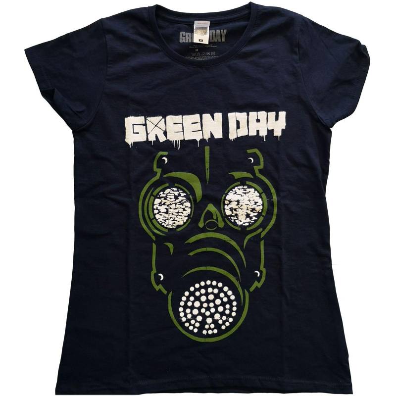 Green Mask Tshirt Damen Marine M von Green Day